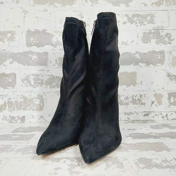 New Marc Fisher Larry Pointed Toe Black Ankle Bootie  W791 - Picture 2 of 13